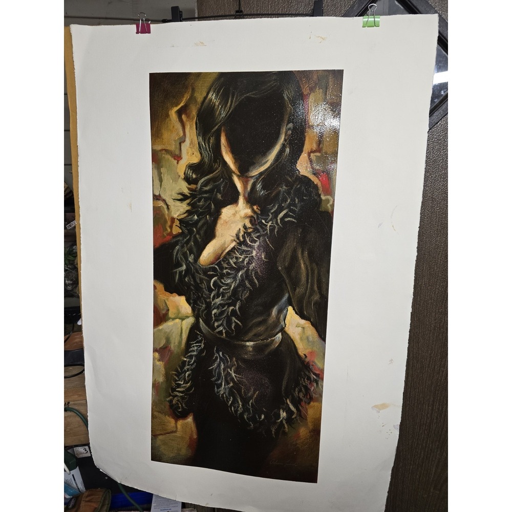 Adam Finli Painting NM 16x36in Painted On 44x30in Canvas Signed Not Framed